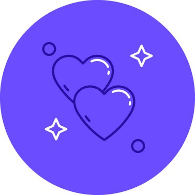 Kalp ikonu vektör illüstrasyonu