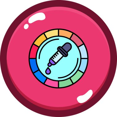 Boya fırça simgesini, karikatür tarzı