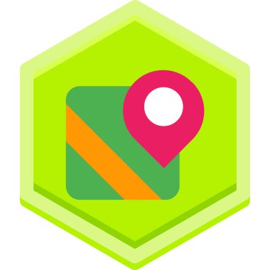 konum haritası simgesi düz biçimli