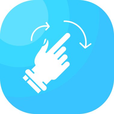 Düz biçimli parmak dokunuşu simgesi