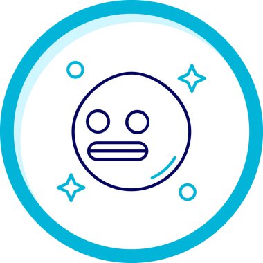 Beyaz arka planda izole edilmiş çizgi uzaylı simgesi. Dünya dışı uzaylı yüzü ya da baş sembolü. Renkli taslak konsepti. vektör.