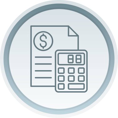 Eşsiz Hesaplayıcı çizgi vektör simgesi