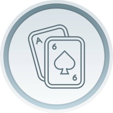 Poker kartları simgesi, vektör illüstrasyonu