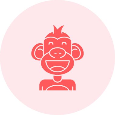 maymun ikon vektör illüstrasyonu