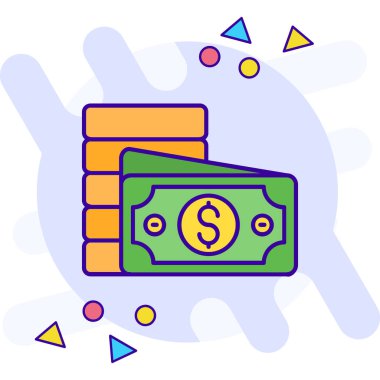 Para nakit dolar simgesi - taslak biçimi