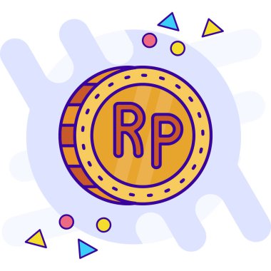 Bir harf simgesinin vektör illüstrasyonu