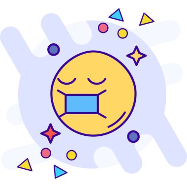 emoji yüz simgesi, renkli tasarım