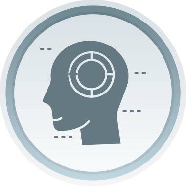 beyin ikonu vektör illüstrasyonu