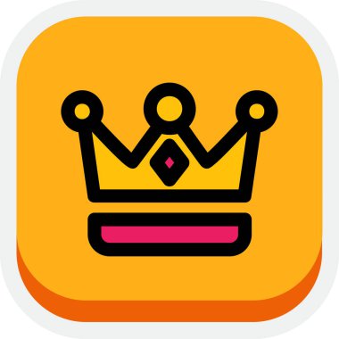 taç simgesi vektör illüstrasyonu