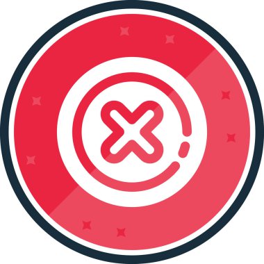 Soyut arkaplanda izole edilmiş simgeyi iptal et