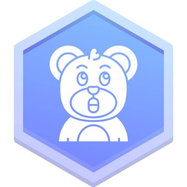 Ayı simgesi vektör illüstrasyonu