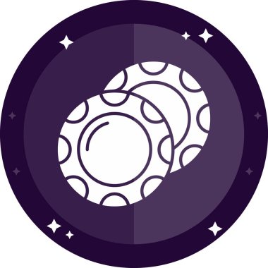 Ay. Web simgesi basit illüstrasyon