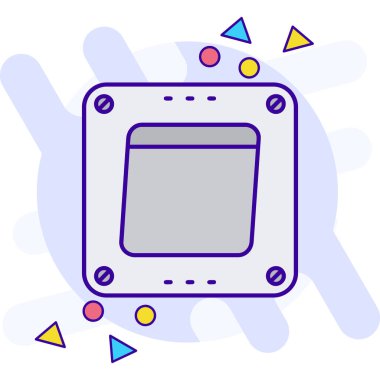 Çip simgesinin vektör illüstrasyonu