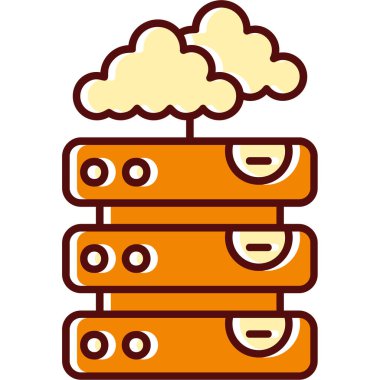 Bulut. Web simgesi vektör illüstrasyonu