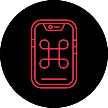 Akıllı telefon simgesinin vektör illüstrasyonu
