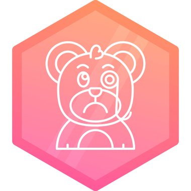 Renkli hayvan simgesi beyaz arkaplanda izole edilmiş. Evcil hayvan işareti. vektör illüstrasyonu