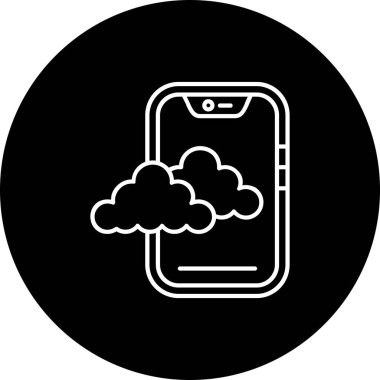 Bulut simgesinin vektör illüstrasyonu