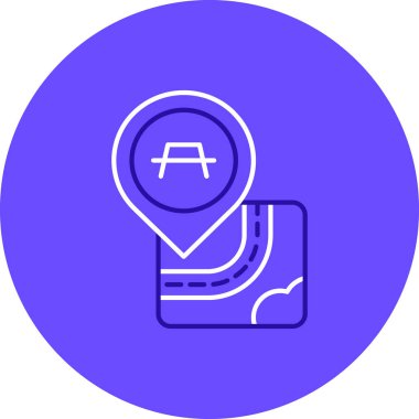 Bir harita simgesinin vektör illüstrasyonu