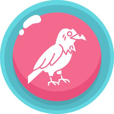 kuş düz vektör simgesi