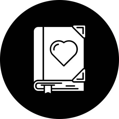 Kalp ikonu vektör illüstrasyonu