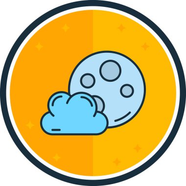 Bulut simgesi vektör illüstrasyonu