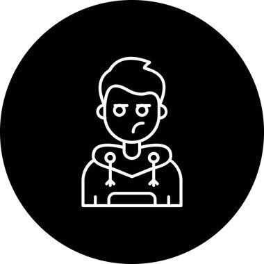 Adamım. Web simgesi basit illüstrasyon