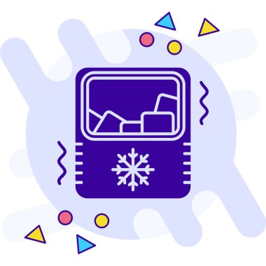 Doldurulmuş Snowflake simgesi beyaz arkaplanda izole edildi. Vektör