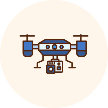 Moda biçimi izole edilmiş arkaplanda drone simgesi