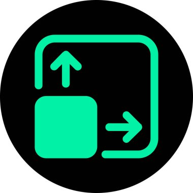 Modern b 'nin vektör illüstrasyonunda okun eksik simgesi