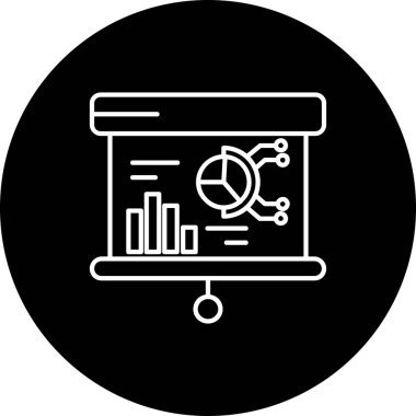 Veri analiz simgesi, vektör illüstrasyonu