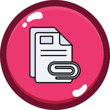 Belge. Web simgesi basit illüstrasyon