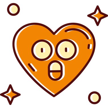 karikatür kalp yüzü eski tarz konuşma baloncuğu ile