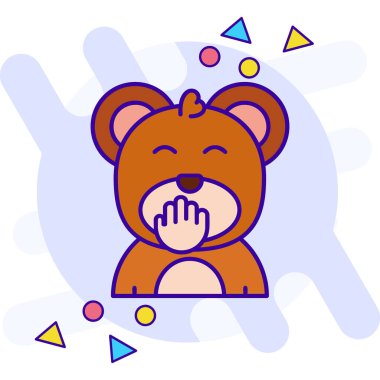 Doldurulmuş hayvan ayı eli simgesi - taslak biçimi