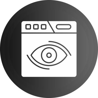 Göz. Web simgesi basit illüstrasyon