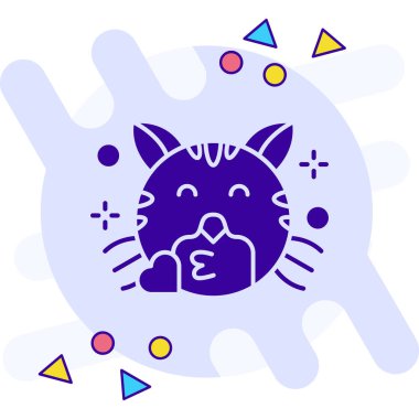 Kedi yüz simgesinin vektör çizimi