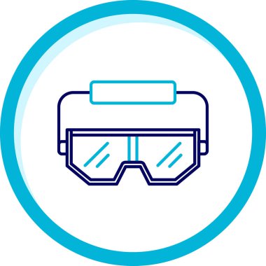 vr gözlük simgesi vektör illüstrasyonu