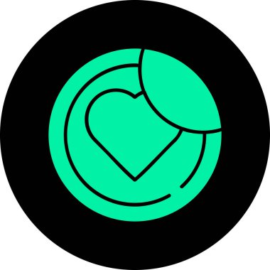 Bir kalp simgesinin vektör illüstrasyonu