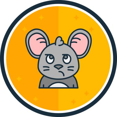 fare vektörü düz renk simgesi