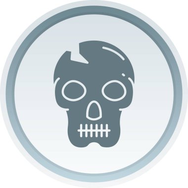 Moda biçimi izole edilmiş arkaplanda ölü kafatası simgesi