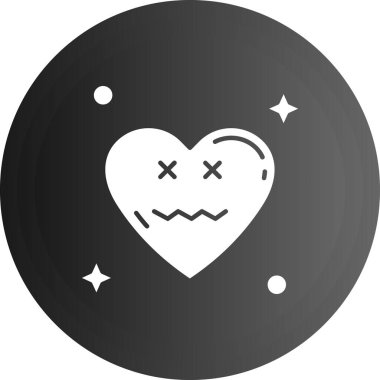 Kalbi olan bir aşk işaretinin vektör çizimi