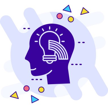 Fikir vektör simgesine sahip beyin