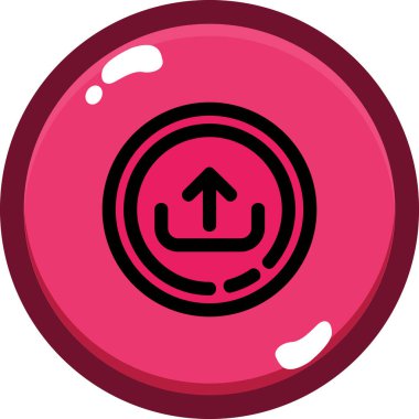 Kırmızı bir simgenin vektör illüstrasyonu