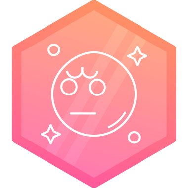 Bir yüz simgesinin vektör illüstrasyonu