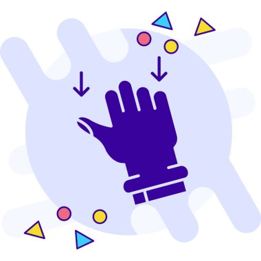 Eldiven simgesini tutan el.