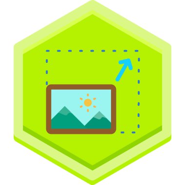 peyzaj doğa ikonu vektör çizimi