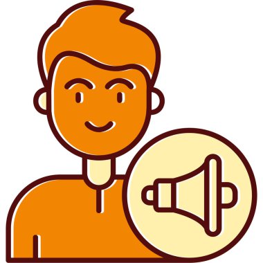 Avatar adam simgeyle konuşuyor - taslak biçimi