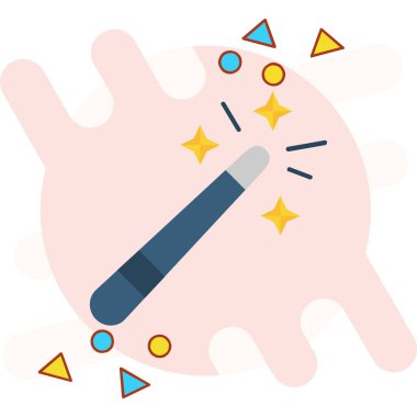 Yıldızlı ve değnekli sihirli değnek