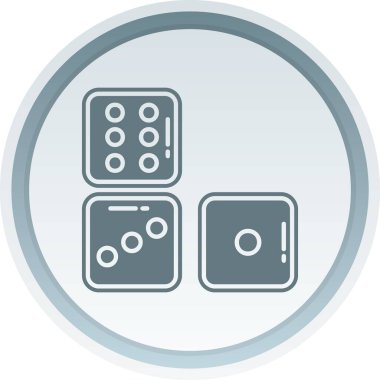 Kumarhane zar ikonu vektör illüstrasyonu