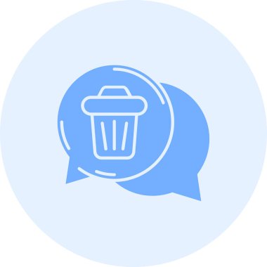 Çöp kutusu simgesi, vektör illüstrasyonu