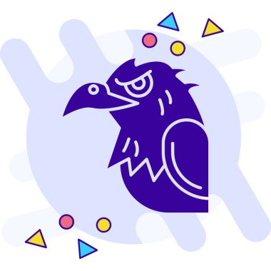 kuş ağı simgesi basit illüstrasyon